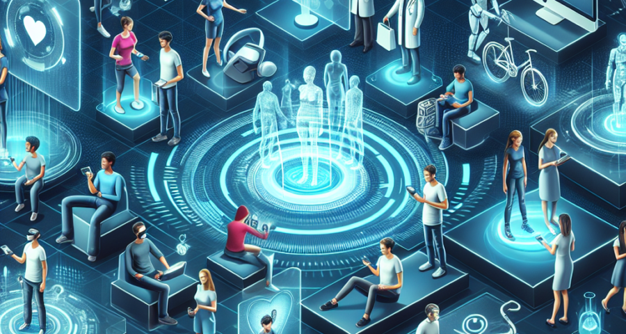 "تطور تقنيات الواقع المعزز: صورة توضح كيفية استخدام تكنولوجيا الواقع المعزز في التعليم والترفيه والتجارة المستدامة"